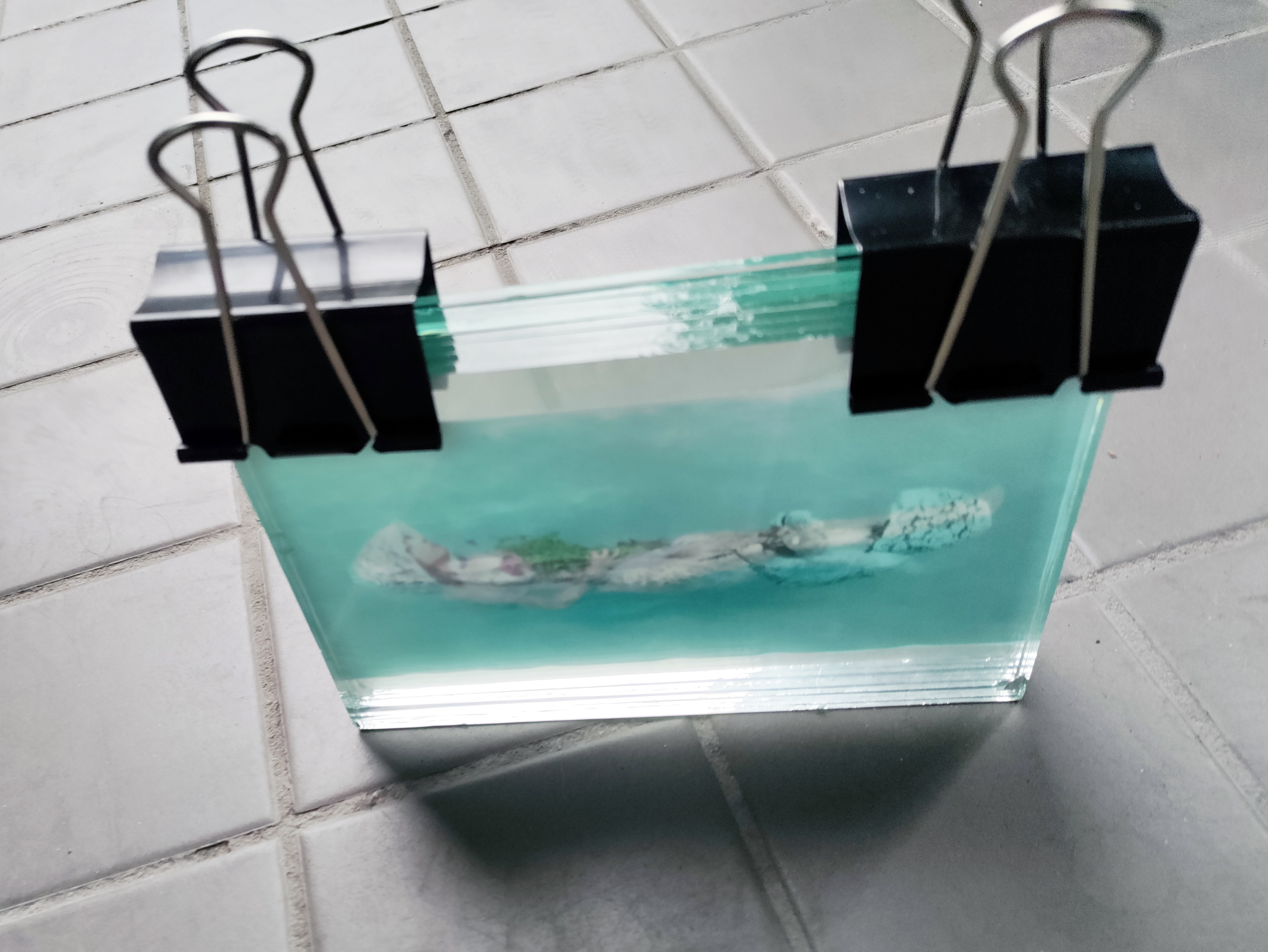 Becoming — eight layers of glass photograph